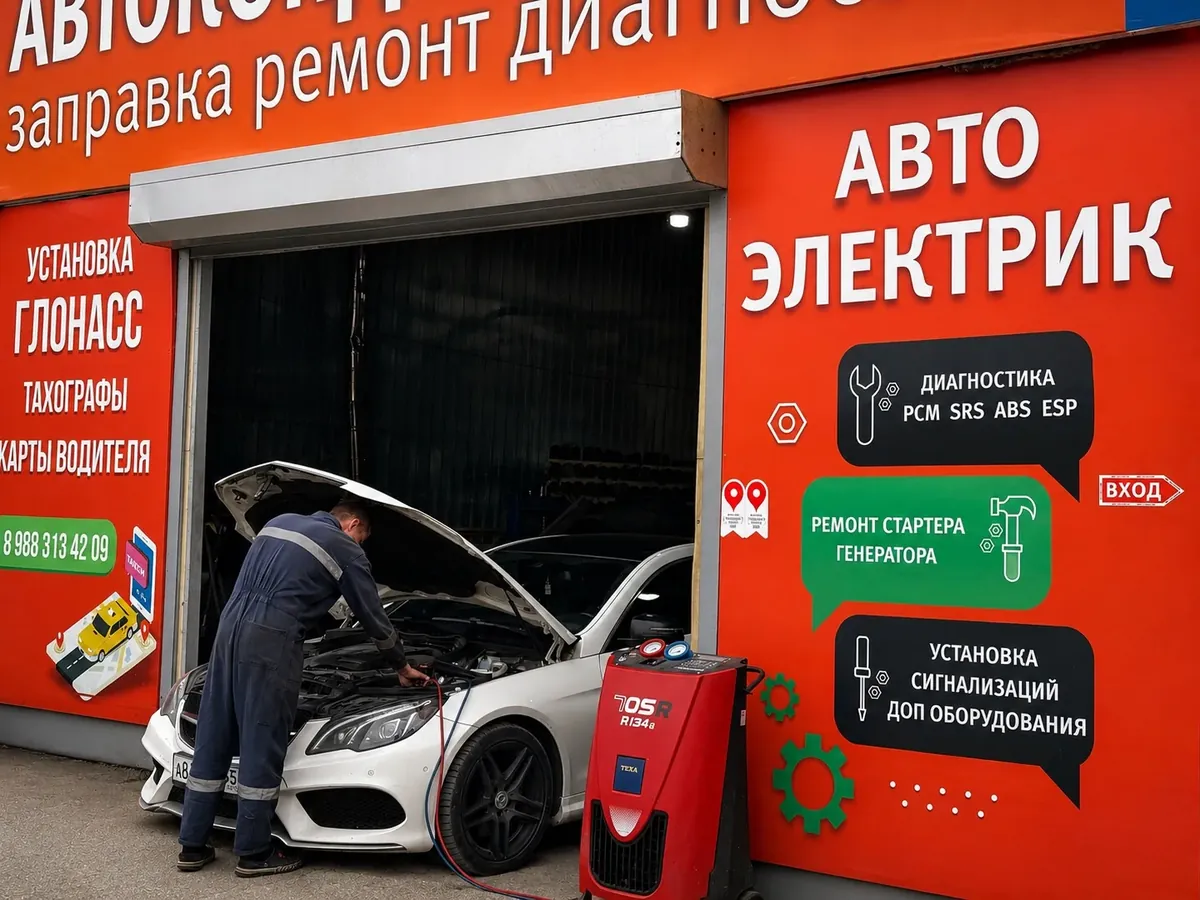Фасад автосервиса AvtomatikA в Геленджике